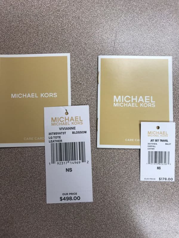 Tag và Care Card của túi Michael Kors